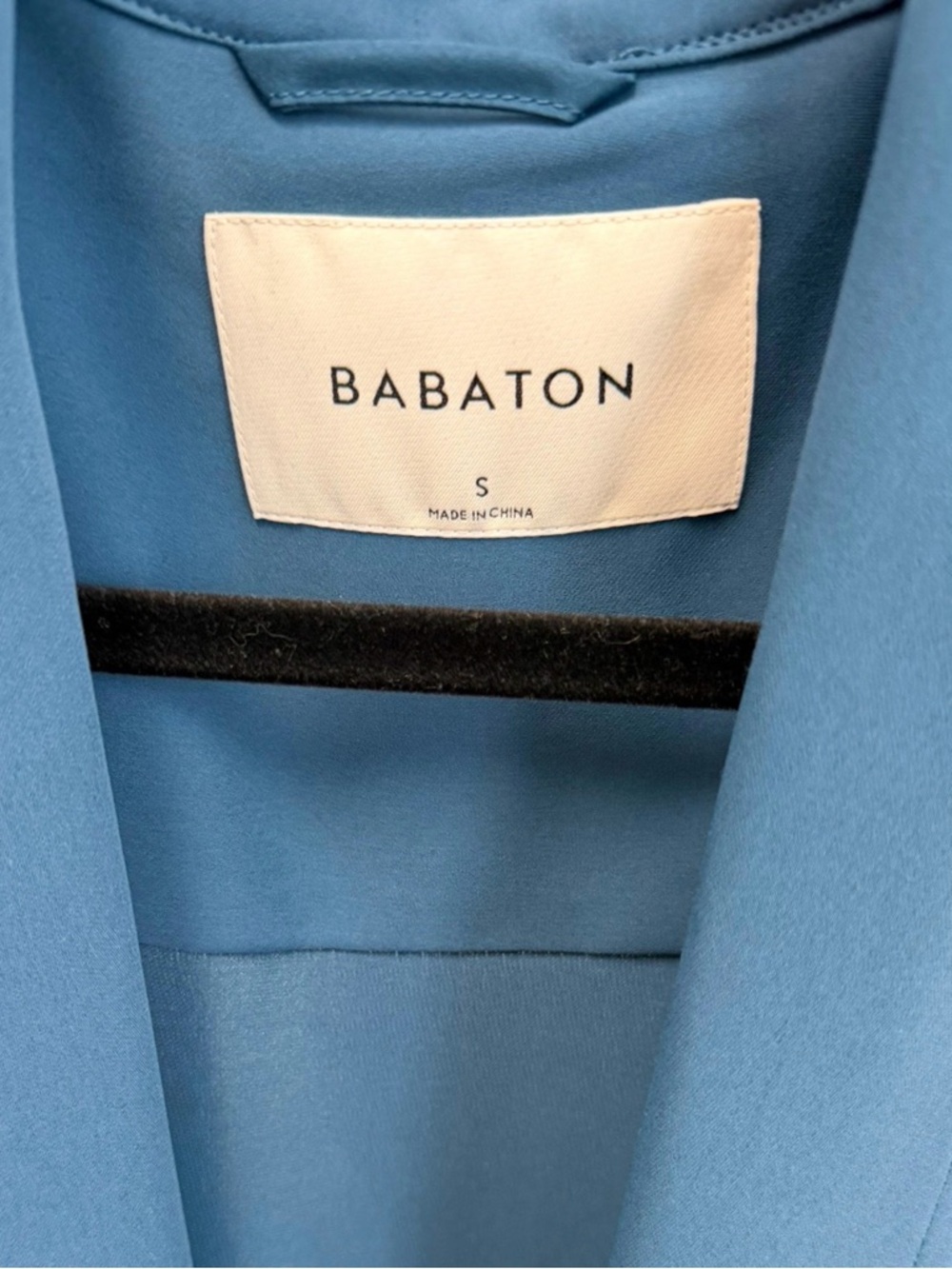 Aritzia Babaton Kahlo Mid-Length Belted Blazer Jacket Blue Teal NWT Size S - Picture 11 of 15